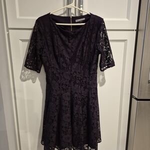 Danny And Nicole Purple Lace Cocktail Dress